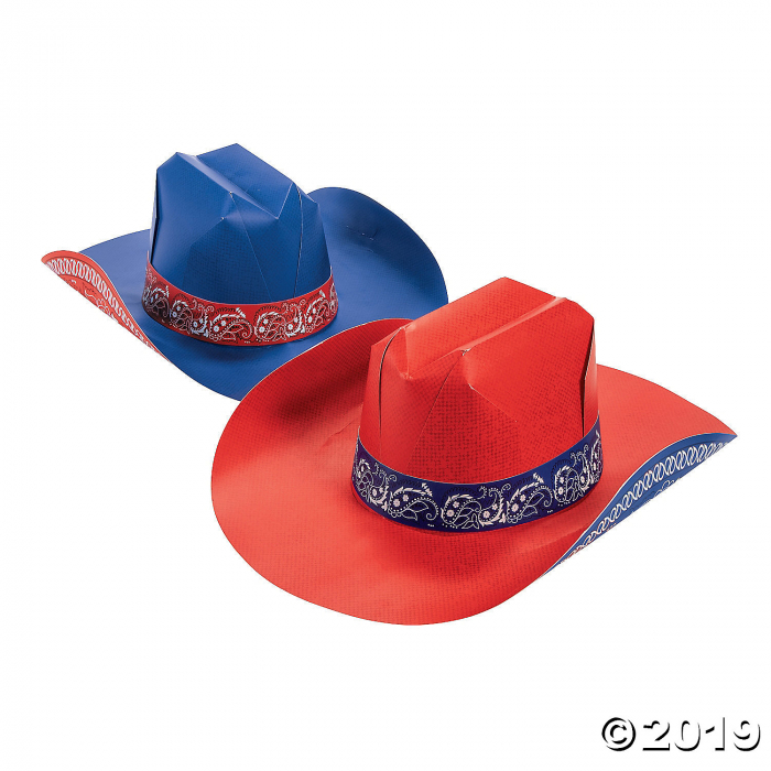 cardboard cowboy hats