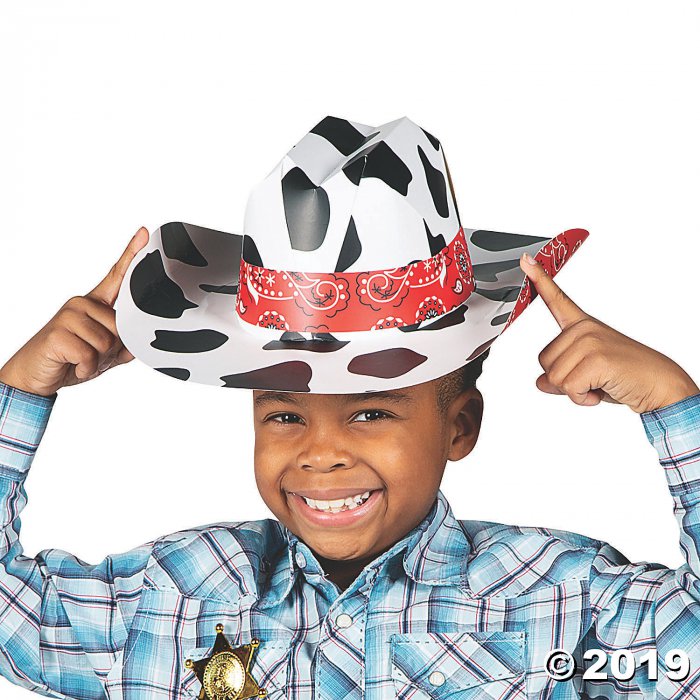 Kids' Cardboard Cowboy Hats (Per Dozen)