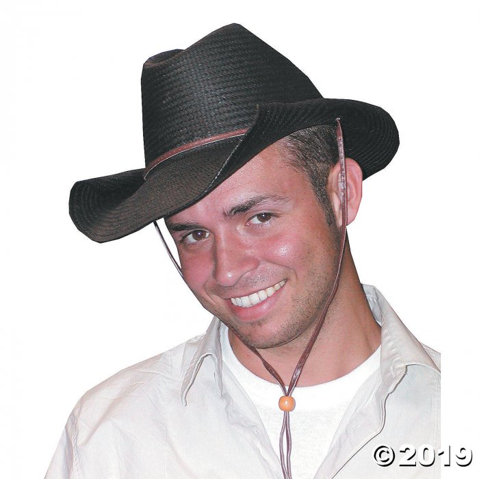 Black Rolled Cowboy Hat (1 Piece(s))
