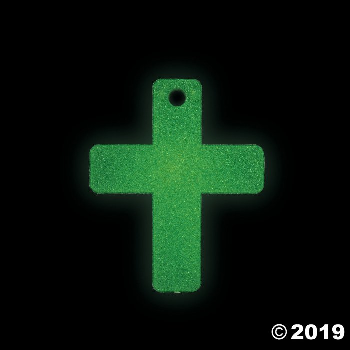 Plastic Glow-in-the-Dark Crosses