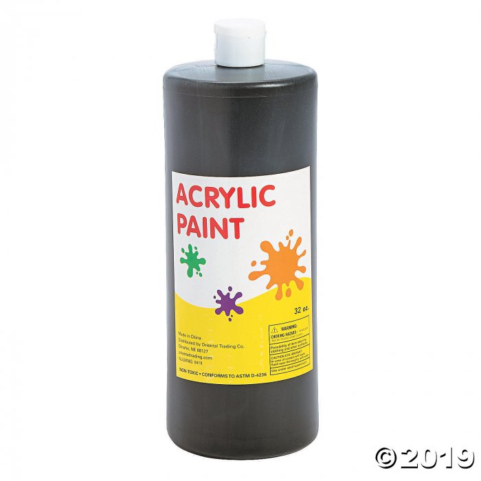 32-oz. Washable Black Acrylic Paint (1 Piece(s))