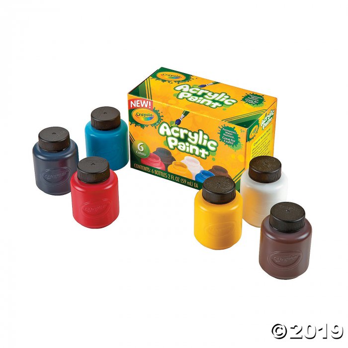 2-oz. Crayola® Assorted Colors Acrylic Paints - Set of 6 (6 Piece(s))