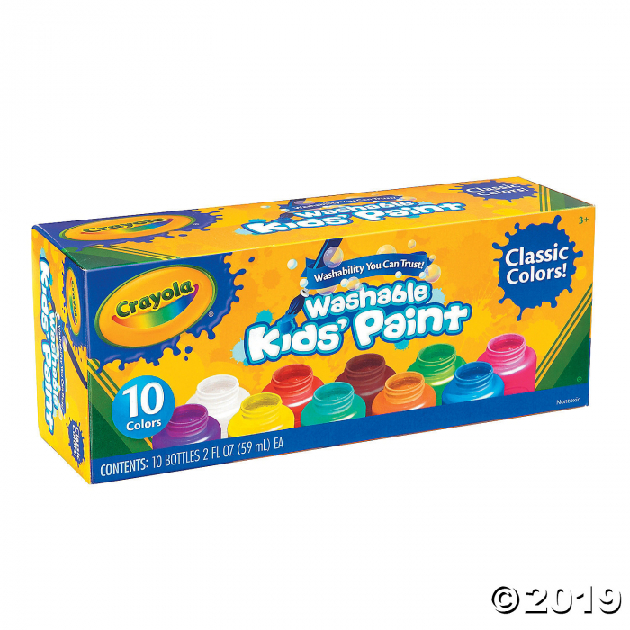 2-oz. Crayola® Classic Colors Washable Assorted Colors Kid's Paint - Set of 10 (10 Piece(s))