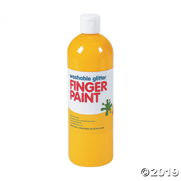 16-Oz. Washable Yellow Glitter Finger Paint (1 Piece(s))