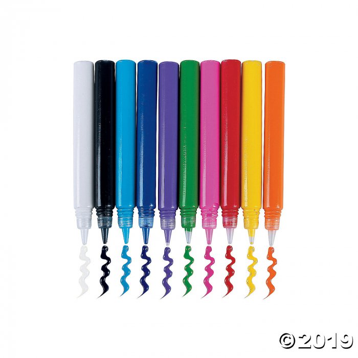 15 ml Fancy Assorted Colors Fabric Paint Pens - Set of 30 (30 Piece(s))