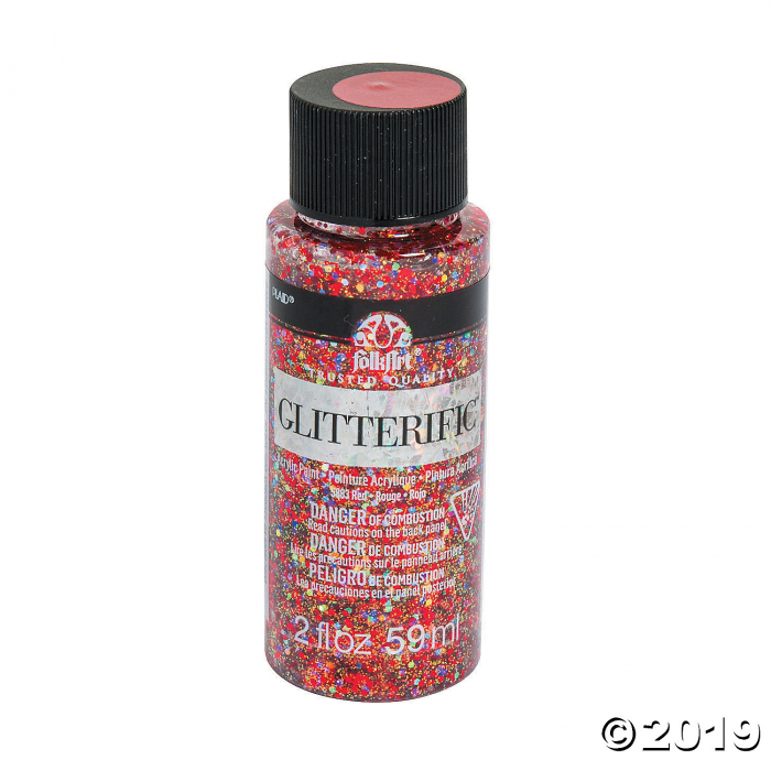 2-oz. FolkArt® Glitterific Red Acrylic Paint