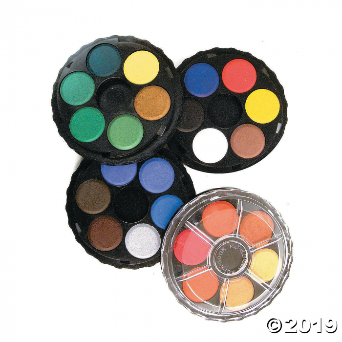 Wheel Stack Pack Assorted Colors Watercolor Paint Trays - Set of 24 (1 Piece(s))