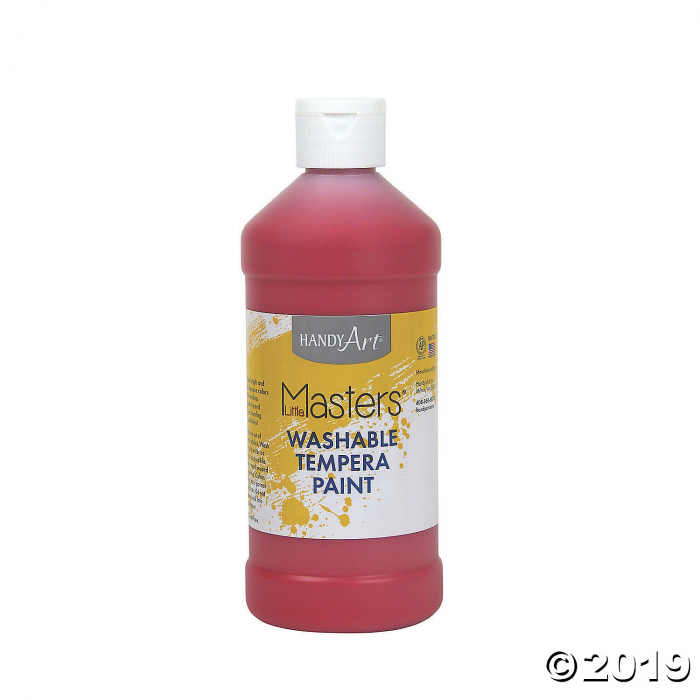 Handy Art® Little Masters Washable Tempera Paint, 16 oz, Red, Pack of 12 (12 Piece(s))