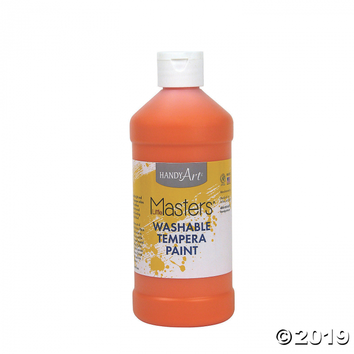 Handy Art® Little Masters Washable Tempera Paint, 16 oz, Orange, Pack of 12 (12 Piece(s))