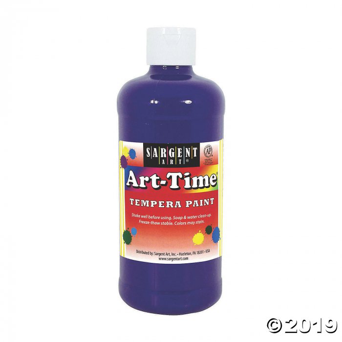 Sargent Art® Art-Time® Tempera Paint, 16 oz, Violet, Pack of 12 (12 Piece(s))