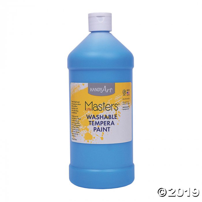Handy Art® Little Masters Washable Tempera Paint, 32 oz, Light Blue, Pack of 6 (6 Piece(s))