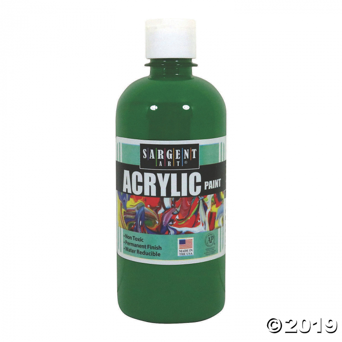 Sargent Art® Acrylic Paint Squeeze Bottle, 16 oz, Green, Pack of 3 (3 Piece(s))