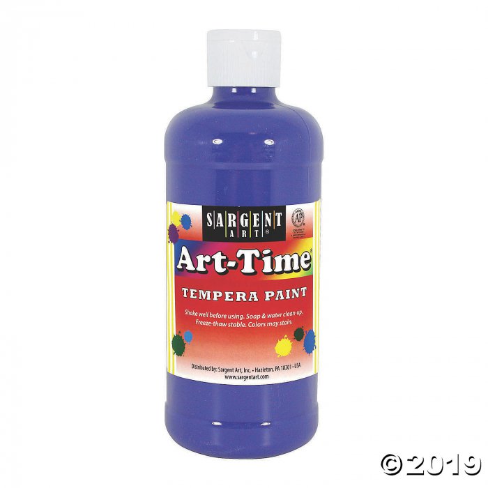 Sargent Art® Art-Time® Tempera Paint, 16 oz, Blue, Pack of 12 (12 Piece(s))