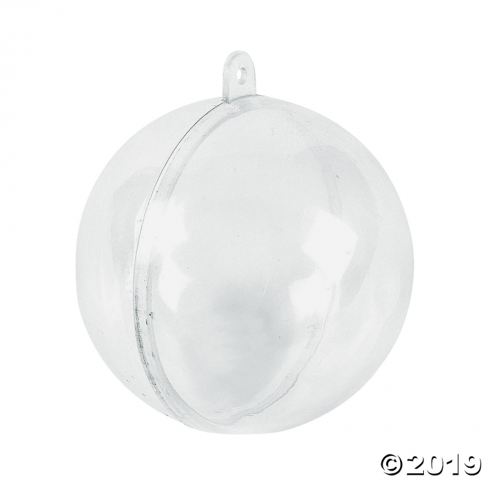 DIY Large Clear Christmas Ornaments (Makes 6)