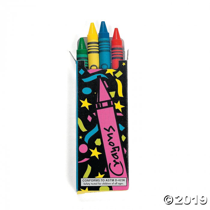 4-Color Bright Crayons - 24 Boxes (24 Piece(s))