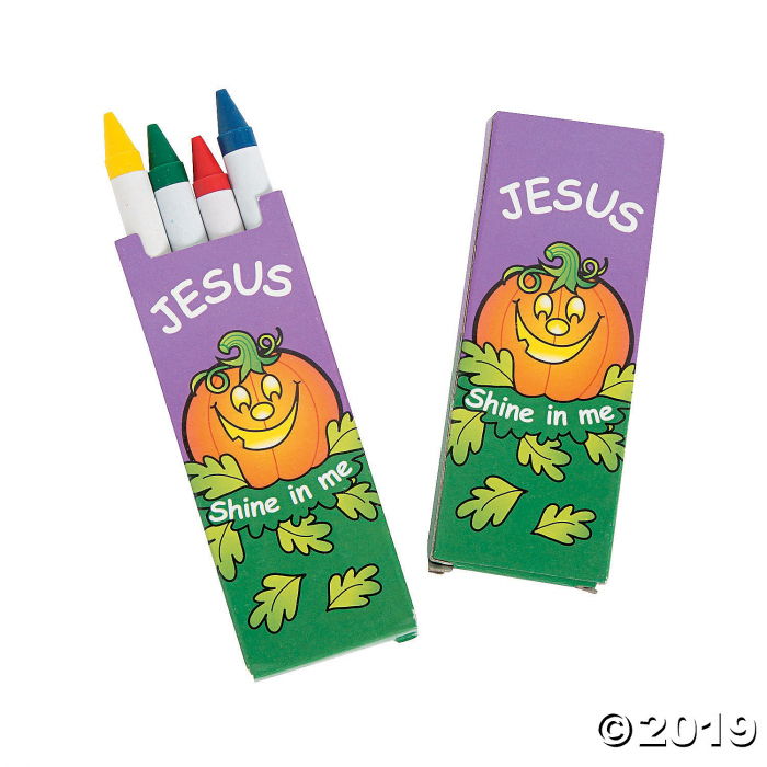 4-Color Christian Pumpkin Crayons - 48 Boxes (48 Piece(s))