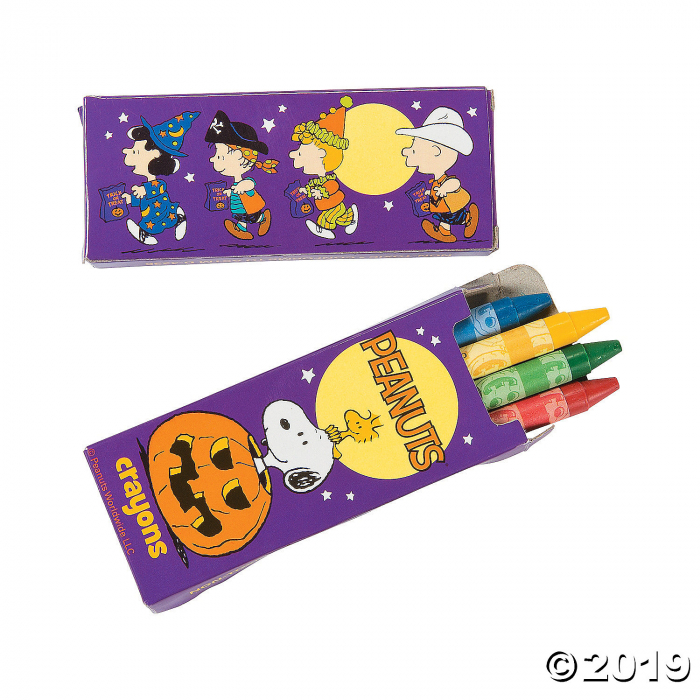 4-Color Peanuts® Halloween Crayons - 24 Boxes (24 Piece(s))