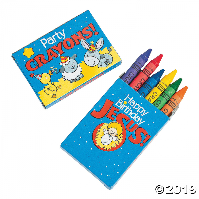 6-Color Happy Birthday Jesus Crayons - 24 Boxes (24 Piece(s))