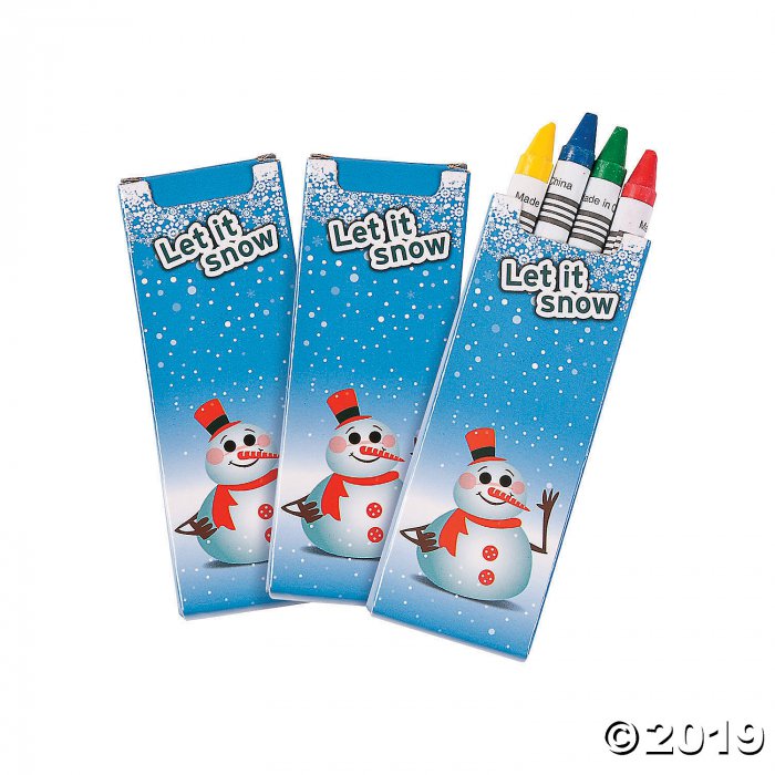 4-Color Winter Crayons - 24 Boxes (24 Piece(s))