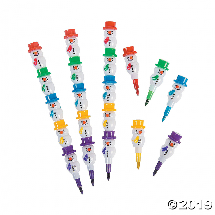 Stackable Snowman Crayons (Per Dozen) Stackable Snowman Crayons (Per Dozen)