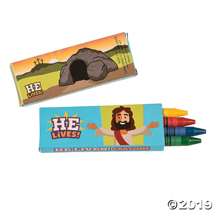 4-Color He Lives Easter Crayons - 24 Boxes (24 Piece(s))