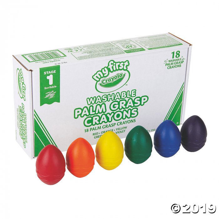 6 Color Crayola® My First Palm Grasp Crayons Classpack® - 18 Pc