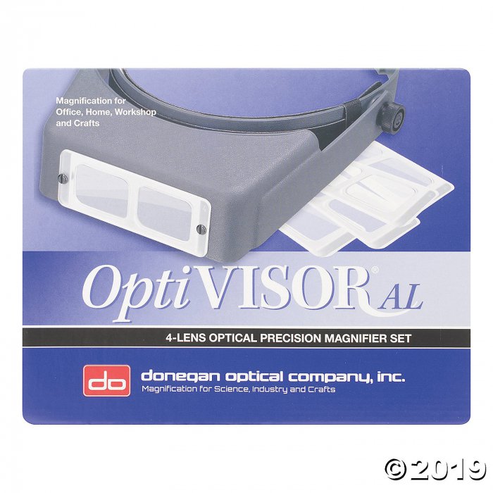 Optivisor AL Set Magnifier Headband with 4 Lenses