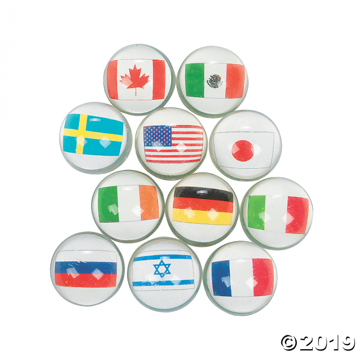 Flags Around the World Bouncy Ball Assortment (Per Dozen) Flags Around the World Bouncy Ball Assortment (Per Dozen)