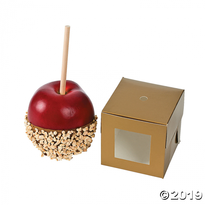 Gold Caramel Apple Boxes (Per Dozen)