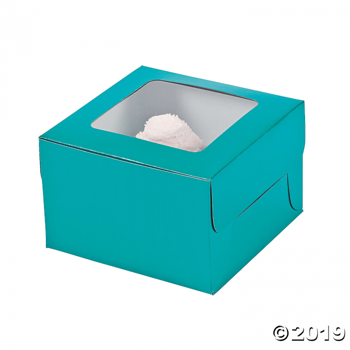 Turquoise Cupcake Boxes (Per Dozen) Turquoise Cupcake Boxes (Per Dozen)