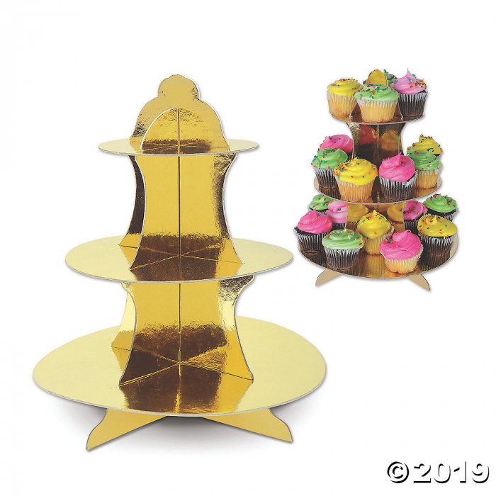 Metallic Gold Cupcake Stand (1 Piece(s))
