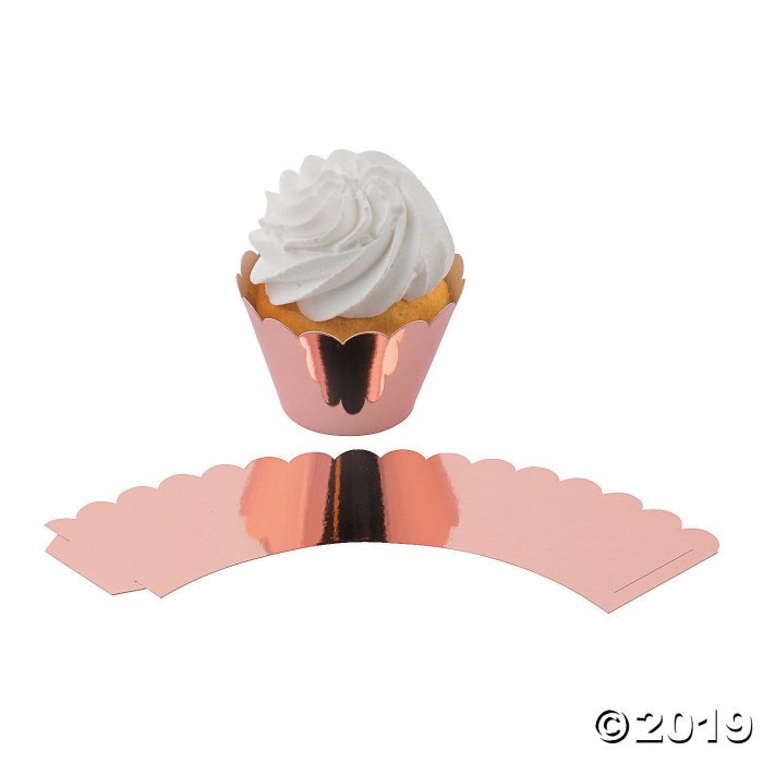 Rose Gold Foil Cupcake Wrappers (24 Piece(s))