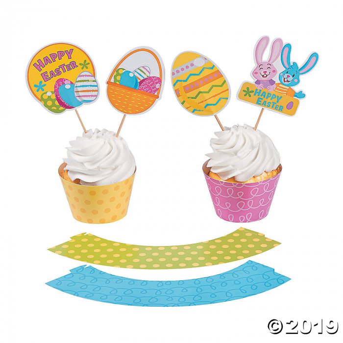 Easter Cupcake Wrappers with Picks (100 Piece(s))