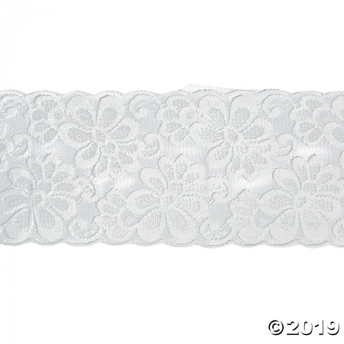 White Floral Lace Ribbon (3 yd(s))