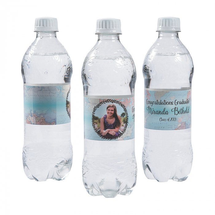 Custom Photo Grad Adventure Water Bottle Labels (50 Piece(s))