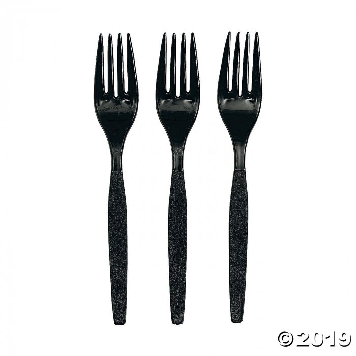 Plastic Black Plastic Forks (50 Piece(s))