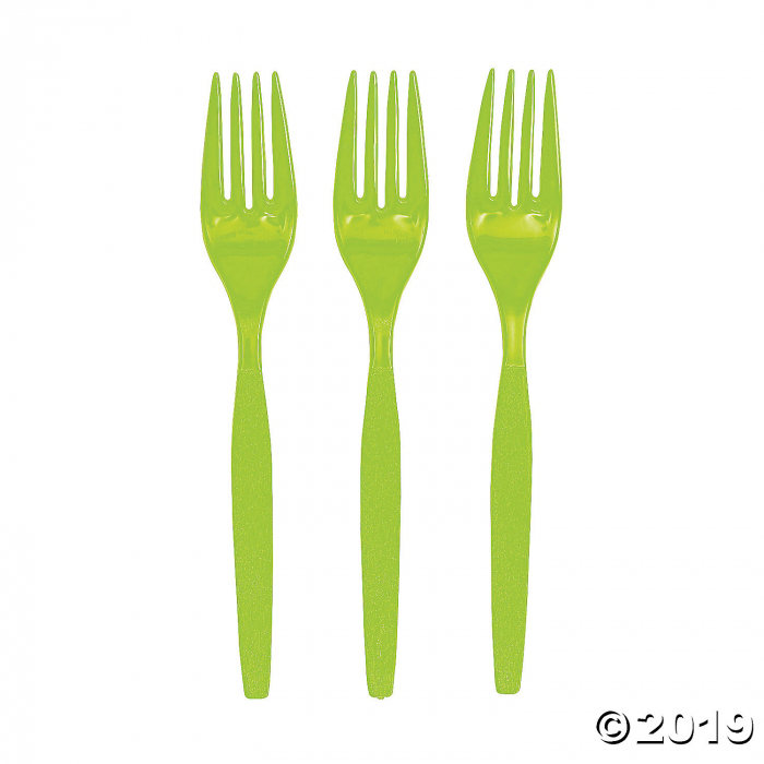 Lime Green Plastic Forks (50 Piece(s))