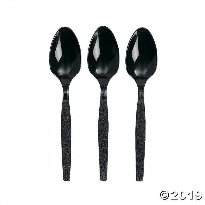 Black Plastic Spoons (50 Piece(s))