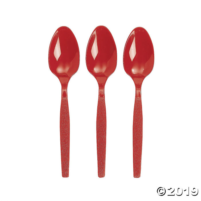 Red Plastic Spoons (50 Piece(s))