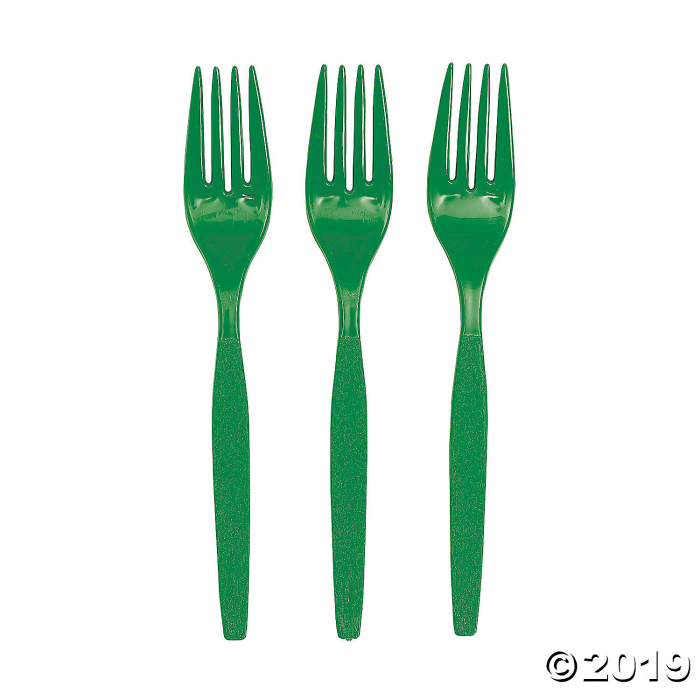 Plastic Kelly Green Plastic Forks (50 Piece(s))