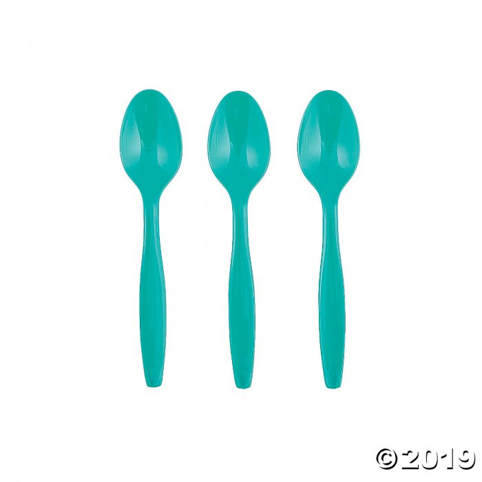 Teal Lagoon Plastic Spoons (24 Piece(s))