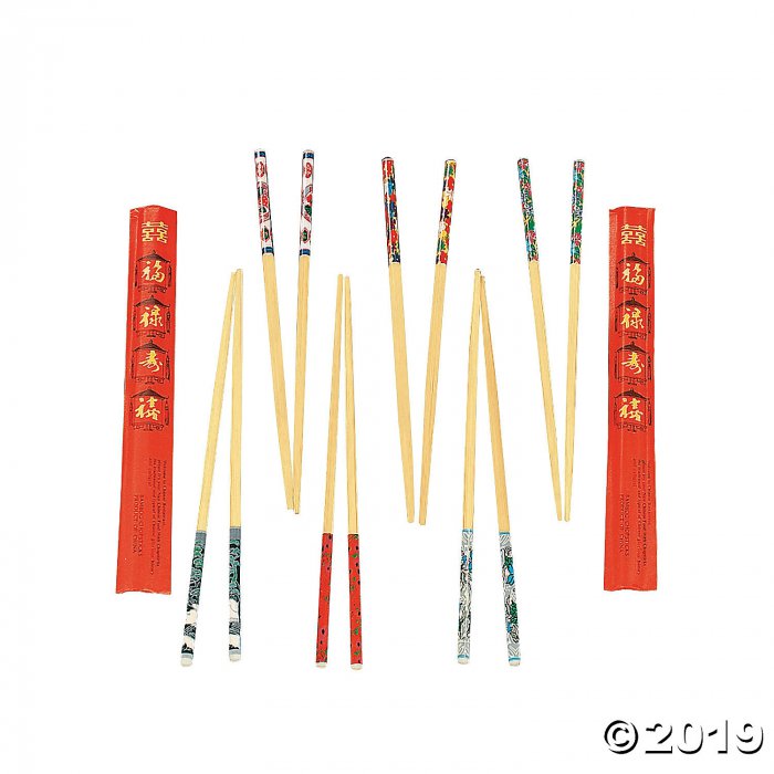 Decorated Wood Chopsticks (24 Piece(s))