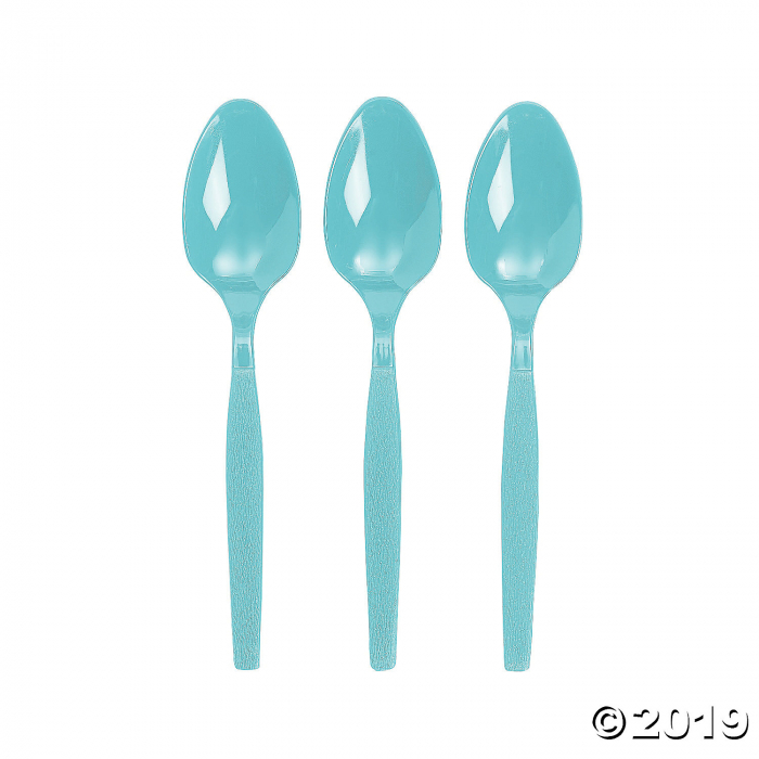 Light Blue Plastic Spoons (50 Piece(s))