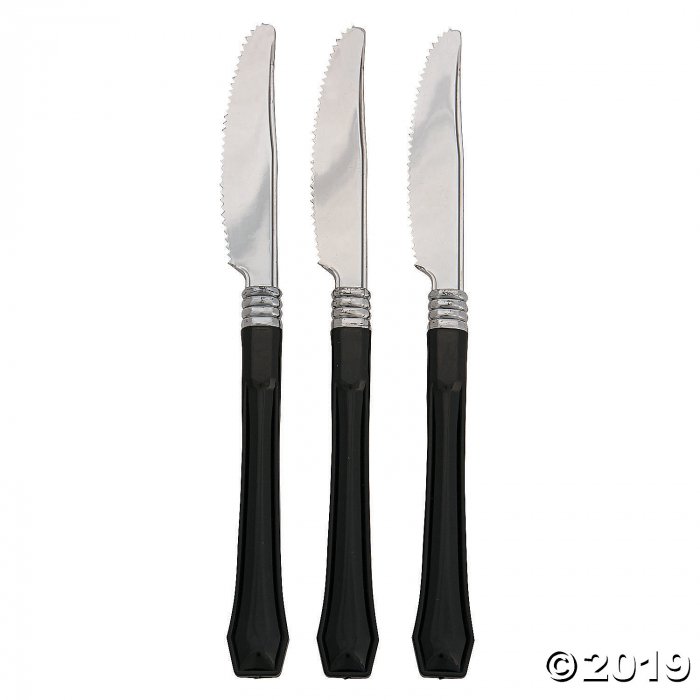 Black Premium Plastic Knives (20 Piece(s))
