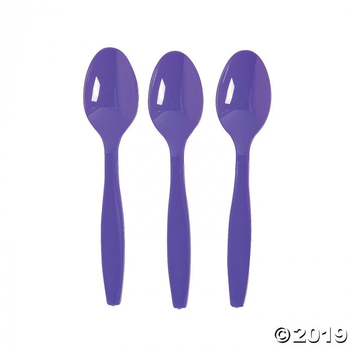 Amethyst Plastic Spoons (24 Piece(s))