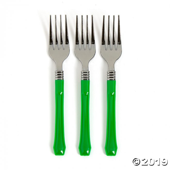 Green Premium Plastic Forks (20 Piece(s))