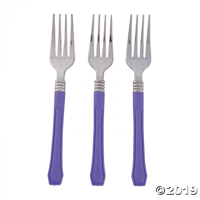 Purple Premium Plastic Forks (20 Piece(s))