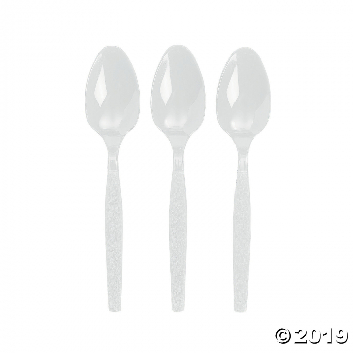 White Plastic Spoons (50 Piece(s))