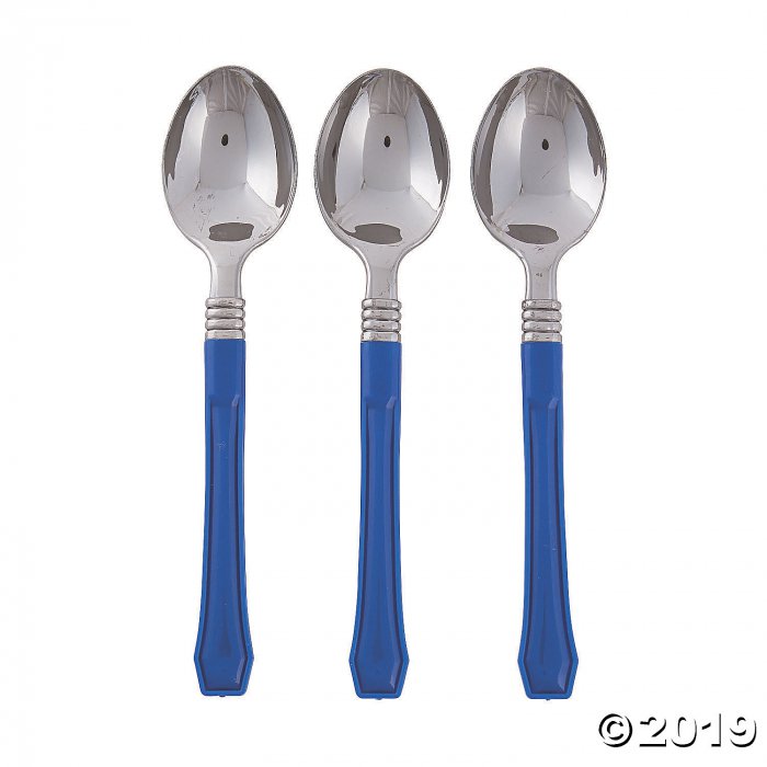 Royal Blue Premium Plastic Spoons (20 Piece(s))