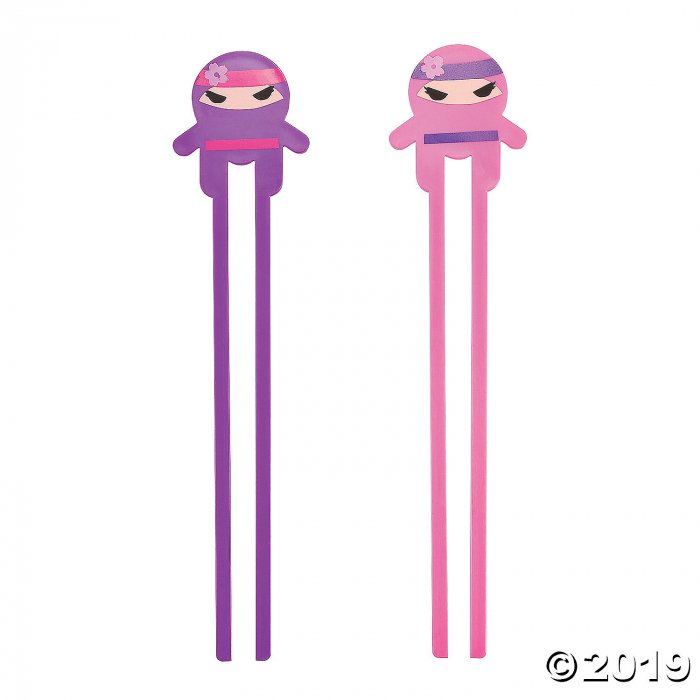 Ninja Girl Plastic Chopsticks (Per Dozen)